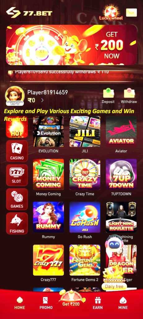 77Bet Explore and Win Rewards